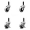 Service Caster 2 Inch Thermoplastic Wheel 3/4 Inch Expanding Stem Caster Set with 2 Brakes SCC-EX05S210-TPRS-34-2-SLB-2 - alternate 1